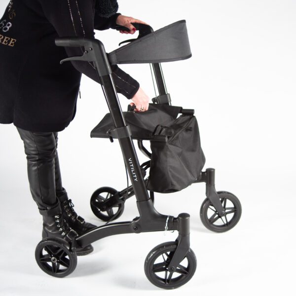 Rollator comfort - charcoal zwart - Afbeelding 9