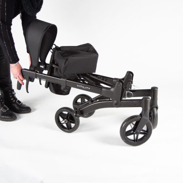 Rollator comfort - charcoal zwart - Afbeelding 3